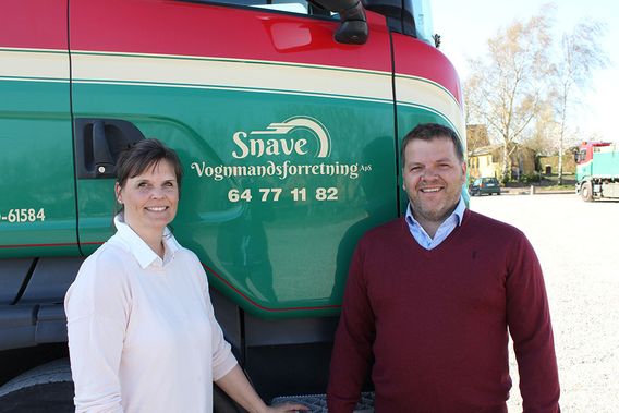 Morten og Maria driver Snave Vognmandsforretning